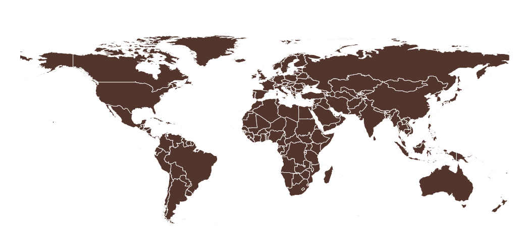 Timber plantation on the world map
