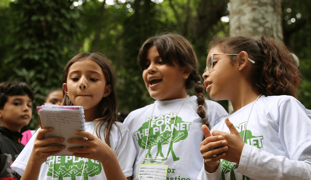 Planet Ambassadors reading by Plant for the Planet