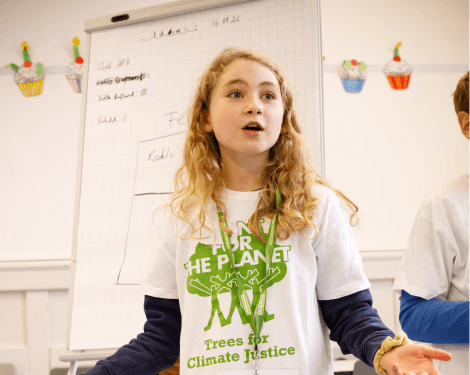 Ambassadors doing an activity by Plant for the Planet