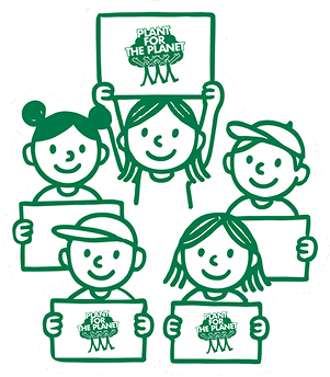 Kids Group with Board vector image by Plant for the Planet