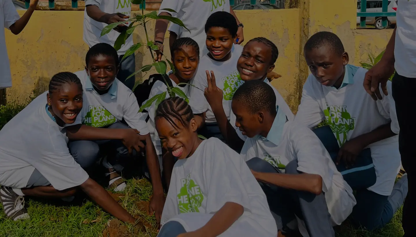 Planting activity by Plant for the Planet