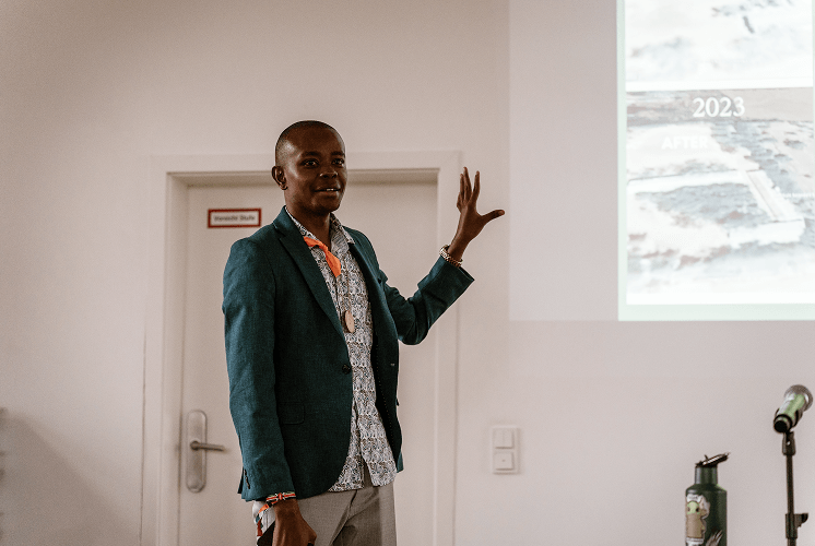 Julius Sila giving a speech by Plant for the Planet