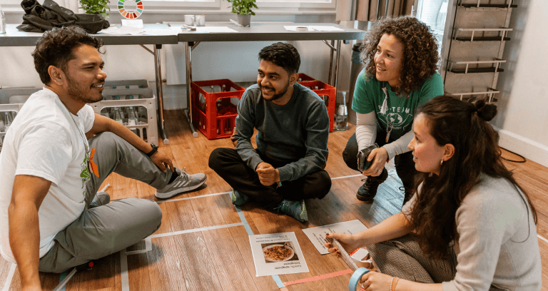 Ambassadors brainstorming in small group session by Plant-for-the-Planet.
