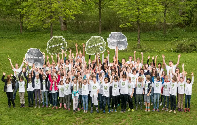 Ambassadors celebrating together at kiko event by Plant-for-the-Planet.