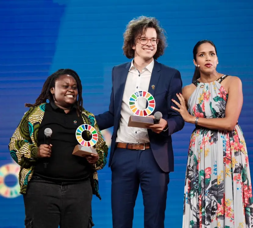 Felix at SDG Award by Plant-for-the-Planet