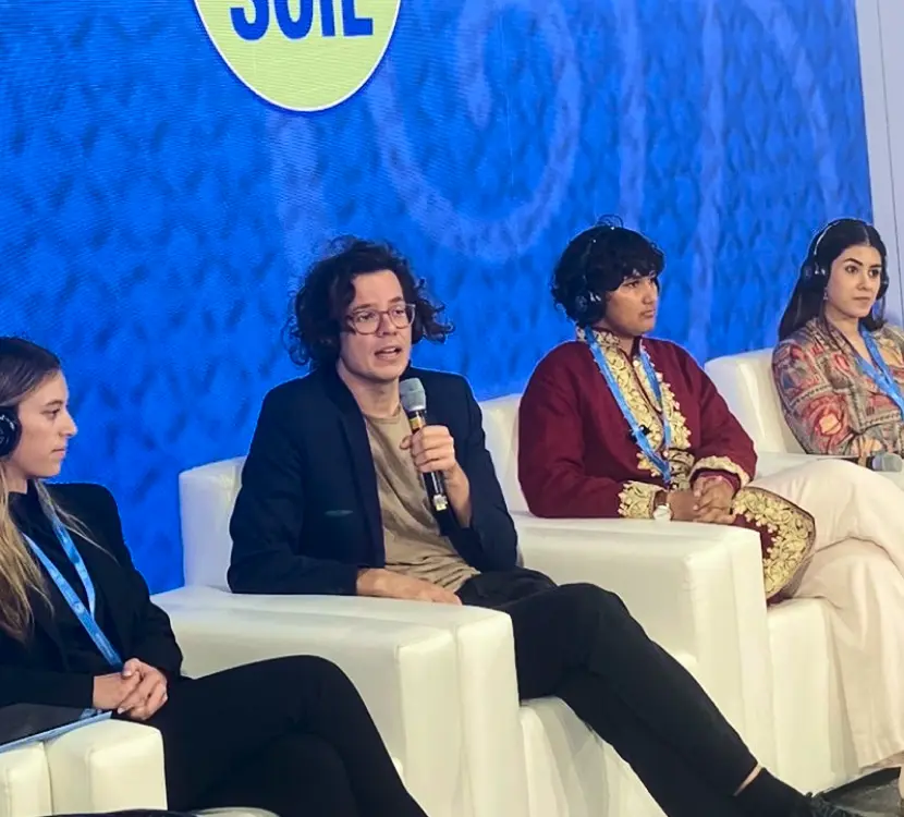 Felix at a conference by Plant-for-the-Planet