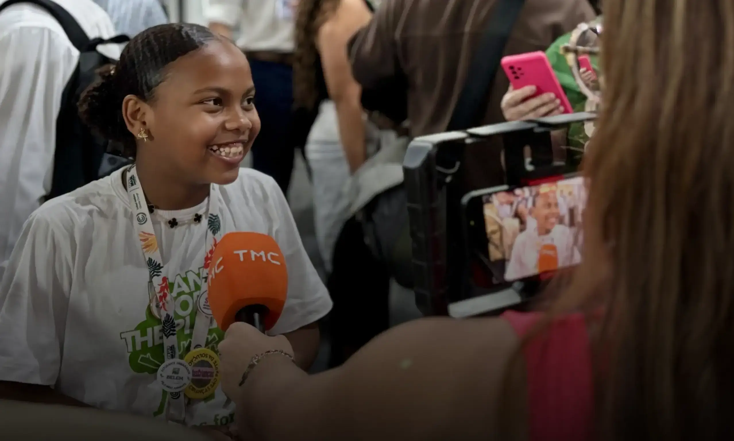 Ambassador giving an interview by Plant-for-the-Planet