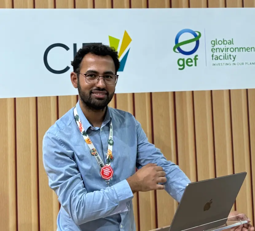 Sagar at GEF event by Plant-for-the-Planet