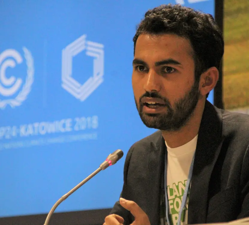 Sagar at UN climate change 2018 by Plant-for-the-Planet