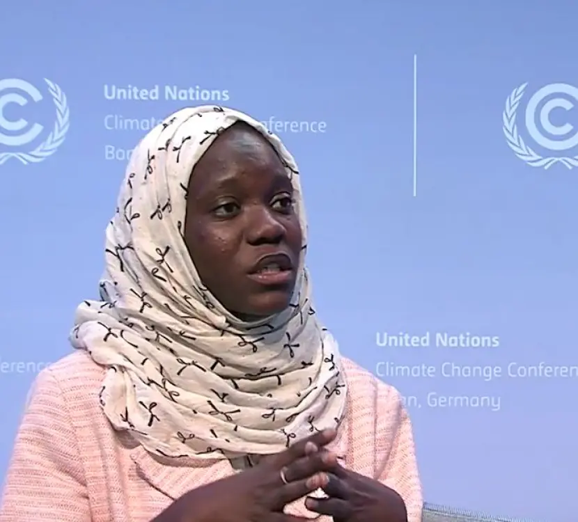 Fatou Jeng at a UN event by Plant-for-the-Planet