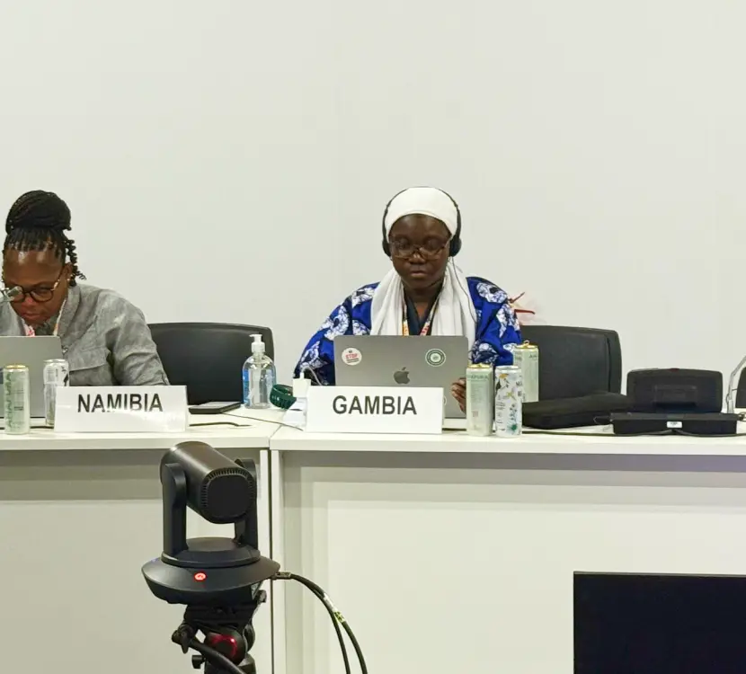 Fatou Jeng represting Gambia at a event by Plant-for-the-Planet