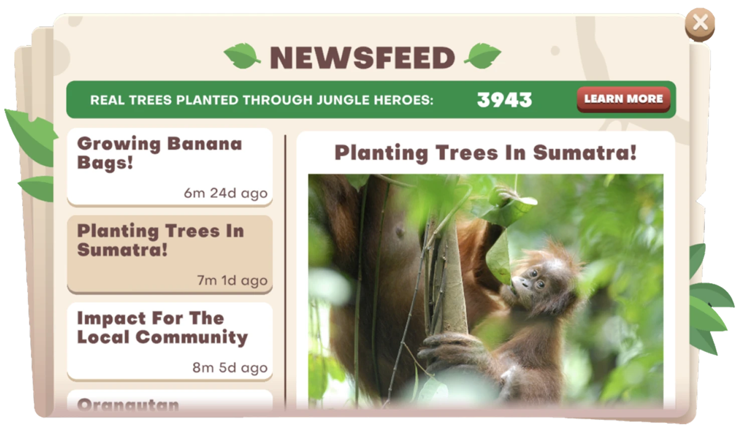 Jungle Heroes Newsfeed by Plant-for-the-Planet