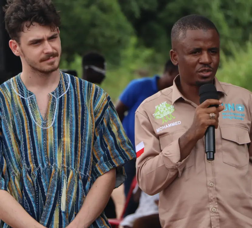 Simon with Mohammed in Ghana by Plant-for-the-Planet