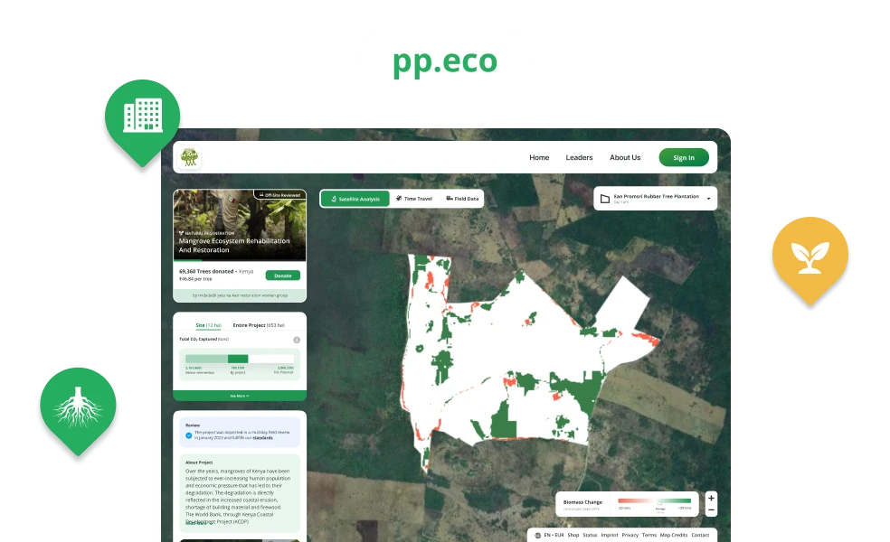 Web app preview by Plant-for-the-Planet