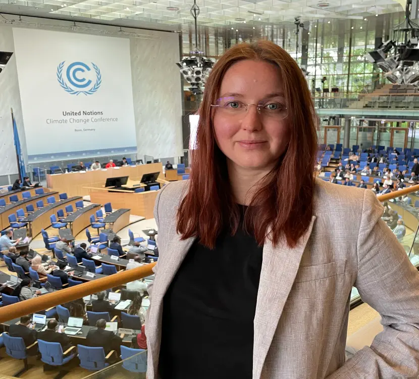 Kathrin Henneberger at a UN event by Plant-for-the-Planet.
