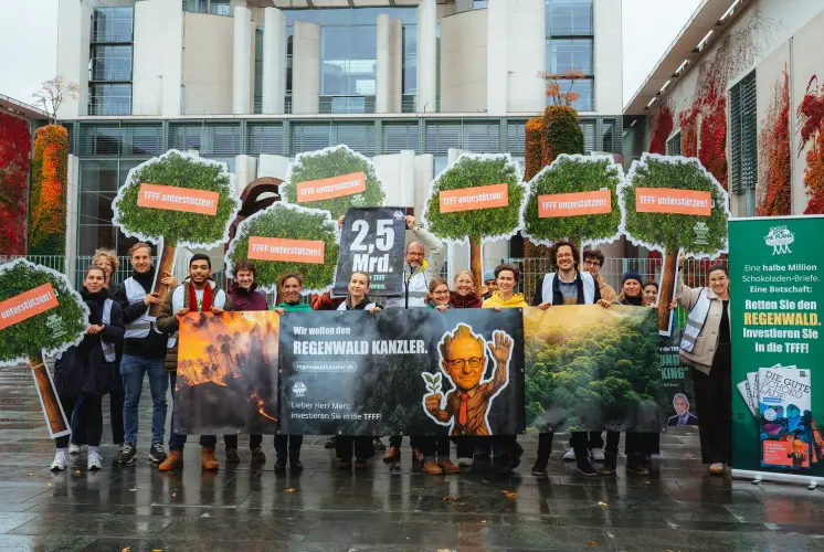 Plant-for-the_pkanet team holding TFFF posters by plant-for-the-Planet
