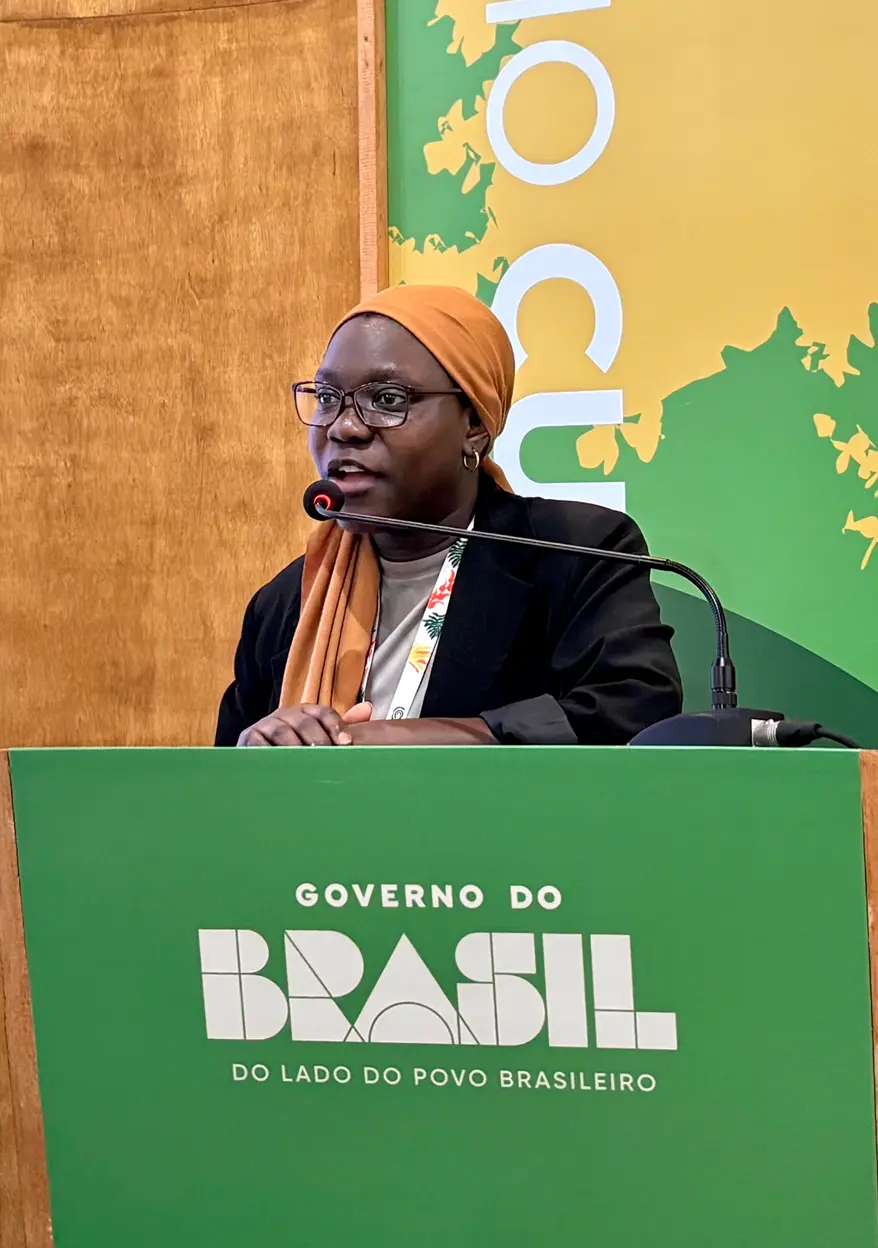 Fatou giving a speech in Brazil by Plant-for-the-Planet