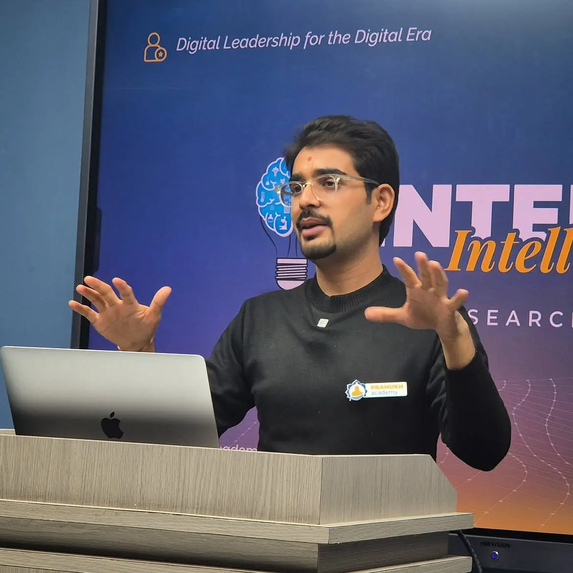 Prem raval speaking digital leadership students by Plant-for-the-Planet
