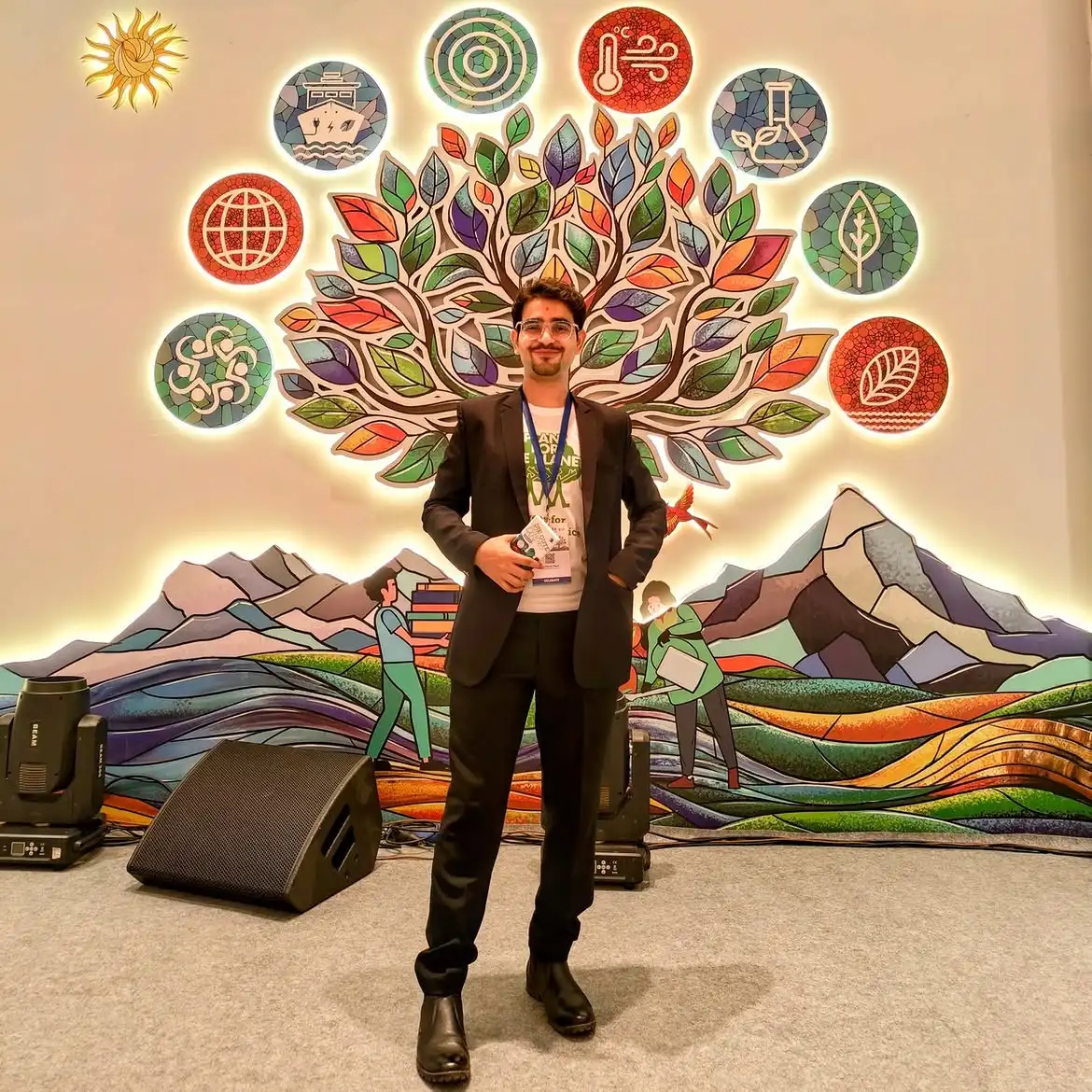 Prem raval sustainable development summit stage by Plant-for-the-Planet