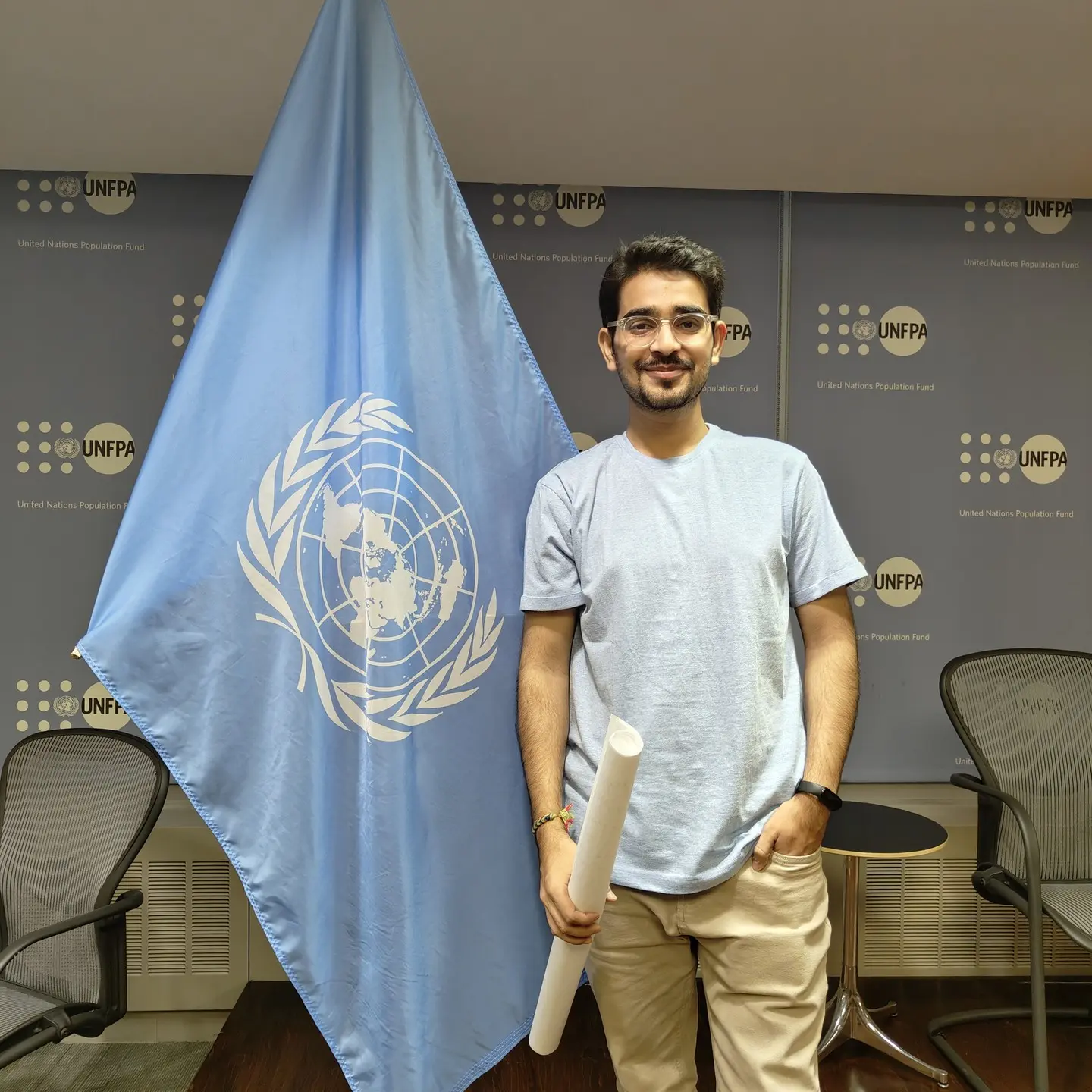 Prem raval united nations unfpa event by Plant-for-the-Planet