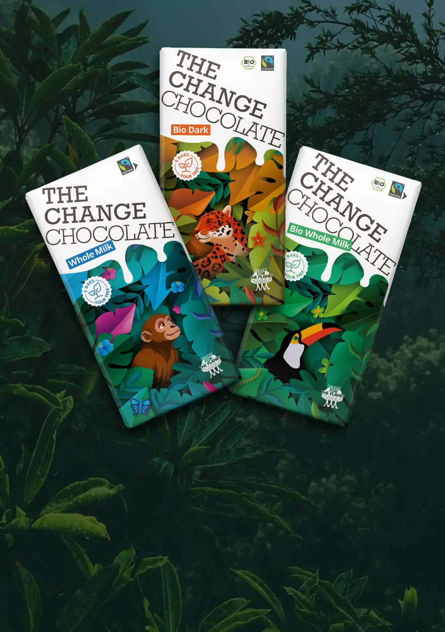 First bar of The Change Chocolate sold 2012 by Plant-for-the-Planet